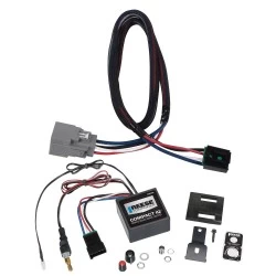 Reese Compact IQ Hidden Trailer Brake Control For 20-25 Jeep Gladiator 18-25 Wrangler JL w/ Plug Play Wiring Adapter Proportional Trailer Brakes Module Box Controller 1-3 Axle