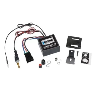 Reese Compact IQ Hidden Trailer Brake Control for 10-19 Forest River Forester Lexington Sunseeker Fleetwood Jamboree Searcher Sport Tioga Montara Ranger w/ Plug Play Wiring Adapter Proportional Trailer Brakes Module Box Controller 1-3 Axle