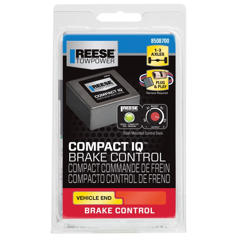 Reese Compact IQ Hidden Trailer Brake Control for 07-26 BMW X5 w/ Factory 7-Way w/ Plug Play Wiring Adapter Proportional Trailer Brakes Module Box Controller 1-3 Axle