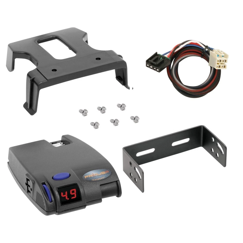 Tekonsha Primus IQ Electric Trailer Brake Control for 14-18 Chevy Silverado GMC Sierra 1500 2019 LD Legacy w/ Plug Play Wiring Adapter Proportional Eletric Trailer Brakes Module Box Controller