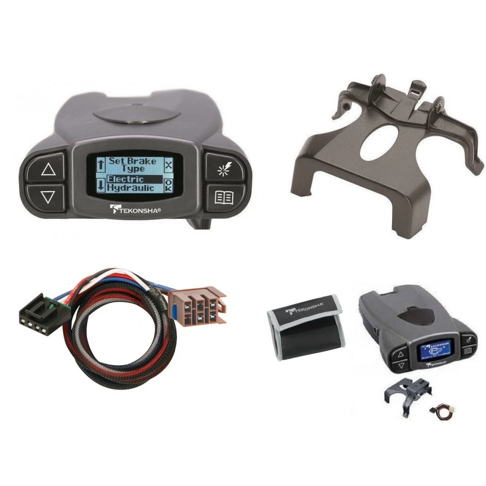 Brake Control Unit Mounting hardware Snap-in mounting clip Storage Bag Vehicle specific Plug and Play Wiring Adapter 90195 3015 Tekonsha Tekonsha Prodigy P3 Trailer Brake Control 03-06 Cadillac Escalade 03-06 Escalade ESV EXT Plug Play Wiring Adapter Pro Tekonsha Prodigy P3 Trailer Brake Control for 03-06 Cadillac Escalade 03-06 Escalade ESV EXT w/ Plug Play Wiring Adapter Proportional Eletric Trailer Brakes Module Box Controller