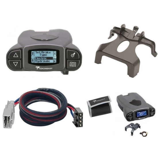 Tekonsha Prodigy P3 Trailer Brake Control for 06-24 Honda Ridgeline w/ Plug Play Wiring Adapter Proportional Eletric Trailer Brakes Module Box Controller
