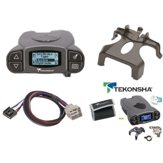 Tekonsha Prodigy P3 Trailer Brake Control for 10-12 Dodge Ram 1500 2500 3500 4500 5500 w/ Plug Play Wiring Adapter Reese Brakeman IV Eletric Trailer Brakes Module Box Controller