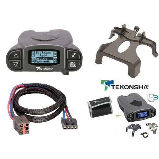 Tekonsha Prodigy P3 Trailer Brake Control for 94-97 Ford F-250 350 F-Super Duty 1997 Heavy Duty 97-99 F-250 Light Duty 99-04 F-350 450 550 Super Duty w/ Plug Play Wiring Adapter Proportional Eletric Trailer Brakes Module Box Controller