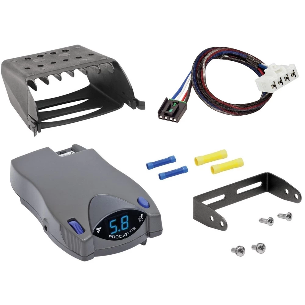 Clam Shell Trailer Brake Control for 97-11 Dodge RAM Dakota 98-09 Dodge Durango w/ Plug Play Wiring Adapter Tekonsha Prodigy P2 Eletric Trailer Brakes Module Box Controller
