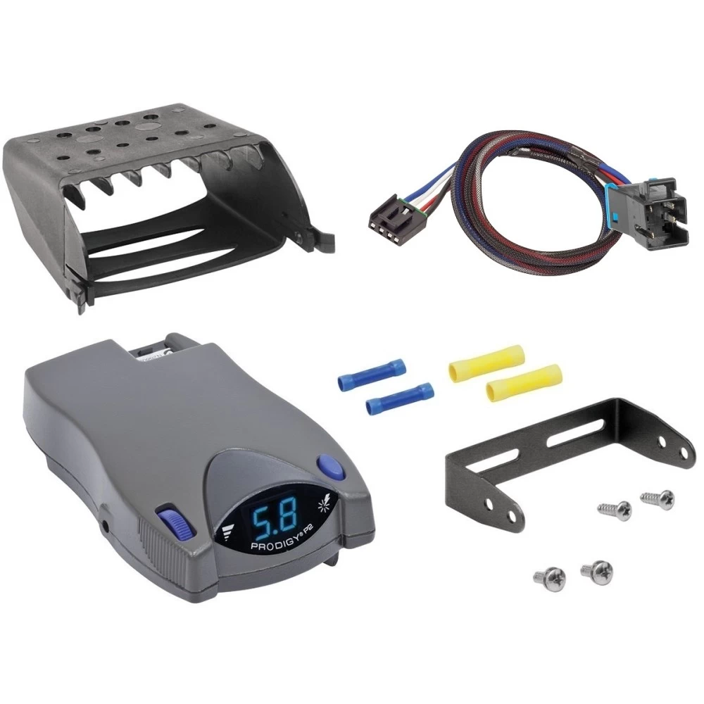 Trailer Brake Control for 04-23 Freightliner SL XC 05-07 Airstream 08-16 Winnebago Tiffin Fleetwood Thor w/ Plug Play Wiring Adapter Tekonsha Prodigy P2 Eletric Trailer Brakes Module Box Controller 1-4 Axle