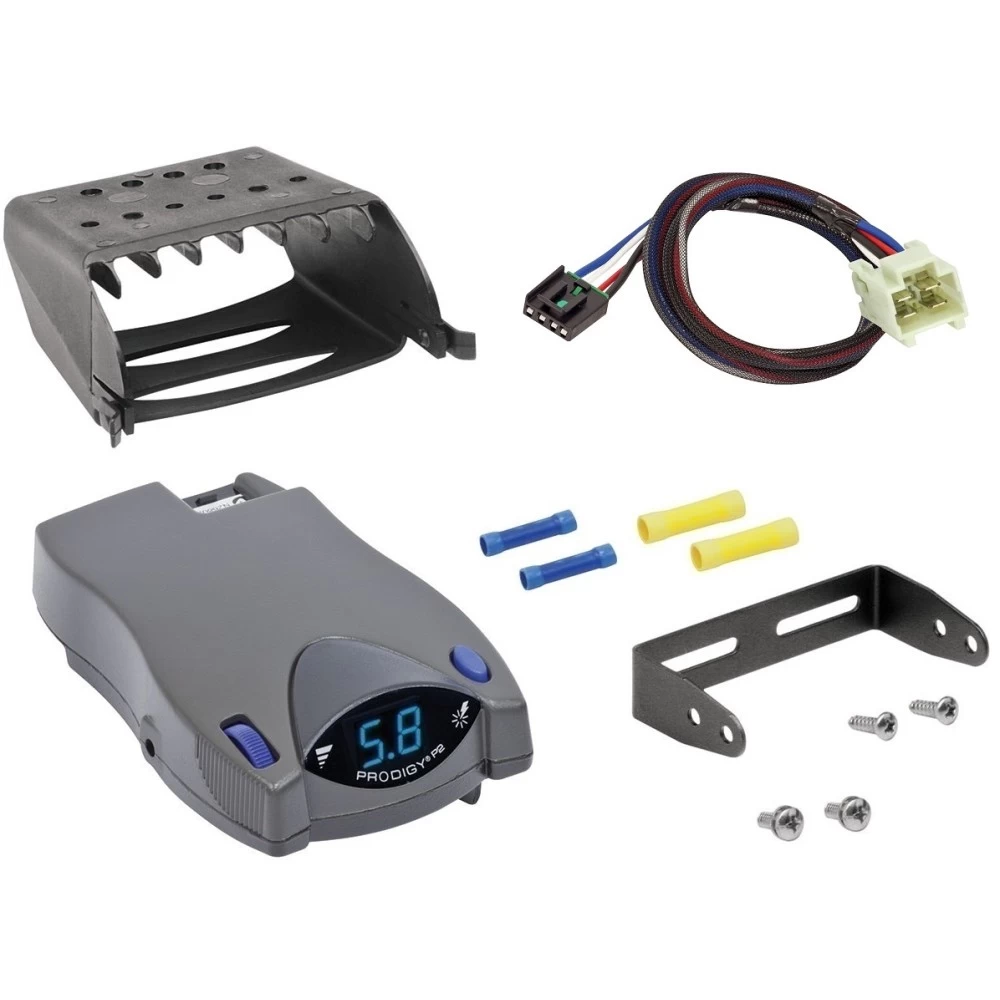 Trailer Brake Control for 09-11 KIA Borrego w/ Plug Play Wiring Adapter Tekonsha Prodigy P2 Eletric Trailer Brakes Module Box Controller