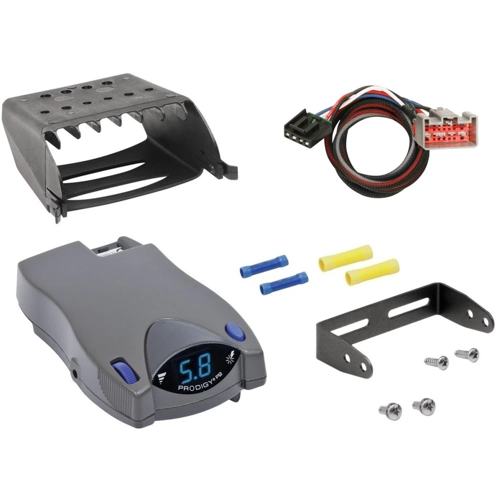 Trailer Brake Control for 09-14 Ford Econoline Van w/ PlugPlay Wiring Adapter Tekonsha Prodigy P2 Eletric Trailer Brakes Module Box Controller 1-4 Axle