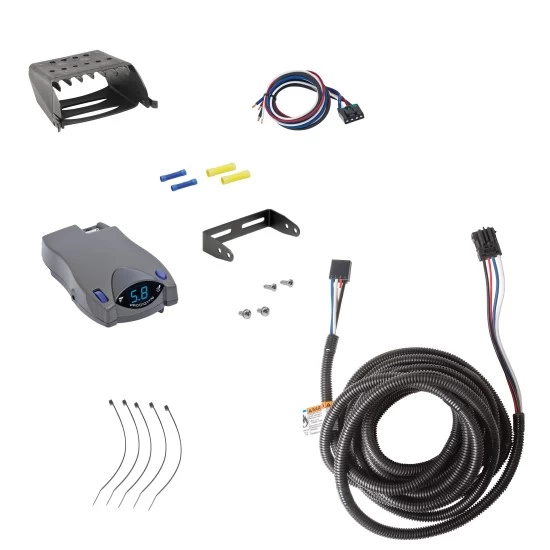Clam Shell Trailer Brake Control for 07-24 BMW X5 w/ Factory 7-Way w/ Plug Play Wiring Adapter Tekonsha Prodigy P2 Eletric Trailer Brakes Module Box Controller 1-4 Axle