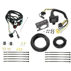 Trailer Hitch 7 Way RV Wiring Kit For 04-11 Dodge RAM Dakota 06-09 Mitsubishi Raider Plug Prong Pin Brake Control Ready
