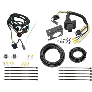 Trailer Hitch 7 Way RV Wiring Kit For 04-11 Dodge RAM Dakota 06-09 Mitsubishi Raider Plug Prong Pin Brake Control Ready