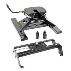 Draw-Tite Gooseneck Trailer Hitch w/ 18K 5th Fifth Wheel Adapter for 03-12 Dodge Ram 2500 3500 06-08 1500 Mega Cab Turnover w/ Brackets Rails Under Bed 2-5/16" Ball