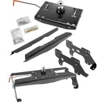 Draw-Tite Gooseneck Trailer Hitch w/ Hole Saw for 10-13 Dodge Ram 2500 10-12 3500 Turnover w/ Brackets Rails Under Bed 2-5/16" Ball