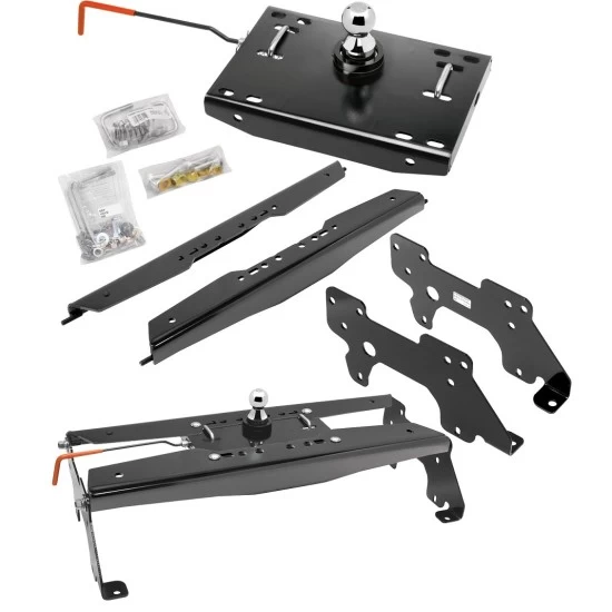 Draw-Tite Gooseneck Trailer Hitch w/ Hole Saw for 10-13 Dodge Ram 2500 10-12 3500 Turnover w/ Brackets Rails Under Bed 2-5/16" Ball