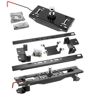 Draw-Tite Gooseneck Trailer Hitch w/ In-Bed Wiring for 07-19 Toyota Tundra Turnover w/ Brackets Rails Under Bed 2-5/16" Ball