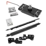 Draw-Tite Gooseneck Trailer Hitch Kit Deluxe w/ 18K 5th Fifth Wheel Adapter In-Bed Wiring and Hole Saw for 15-19 Ford F150 F-150 Turnover w/ Brackets Rails Under Bed 2-5/16" Ball Excluding Raptor