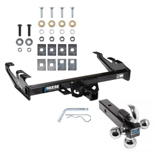 Reese Trailer Tow Hitch Receiver For 88-00 Chevy GMC C/K 1500 2500 3500 Standard or Step Bumper w/Tri-Ball Triple Ball 1-7/8" 2" 2-5/16"