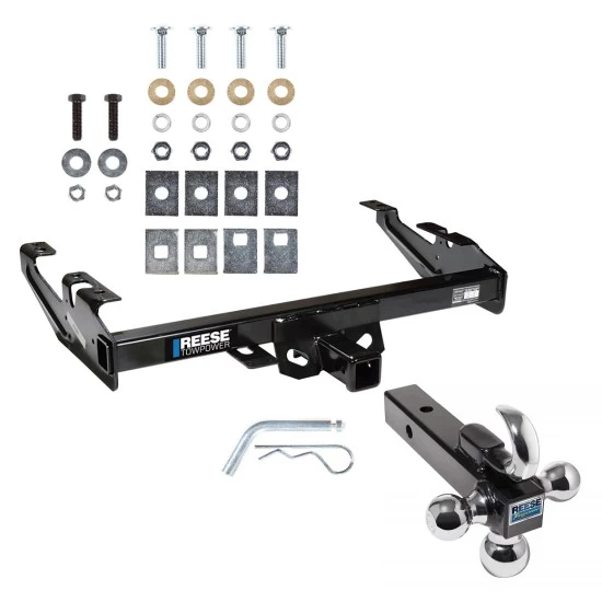 Reese Trailer Tow Hitch Receiver For 88-00 Chevy GMC C/K 1500 2500 3500 Standard or Step Bumper w/Tri-Ball Triple Ball 1-7/8" 2" 2-5/16"
