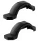 Set of 2 Black Fulton Single Axle Trailer Fenders 14" Wheels Triple Step 42-5/8" Long Boat Utility Sale Replacement