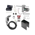 Bulldog Single Dual Cam Spring Return 12.5K Lift 25K Support Square Trailer Jack w/ Bulldog Electric Power Motor Kit w/ Manual Override Crank for Gooseneck Dump Agricultural Construction Heavy-Duty Utility Horse Livestock Trailers