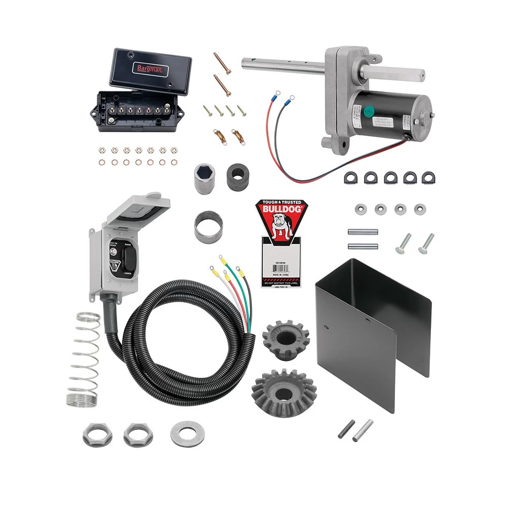 1824200100 500212 Bulldog Bulldog Electric Powered Drive Motor 12K Single Speed Trailer Jack Includes Replacement Gear Kit Bulldog Electric Powered Drive Motor For 12K Single Speed Trailer Jack Includes Replacement Gear Kit