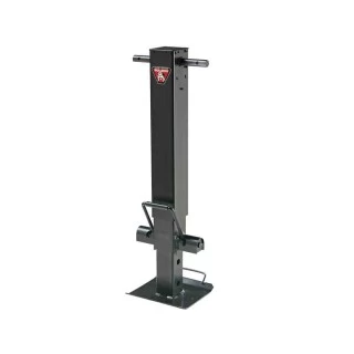 Bulldog Single Dual Cam 12.5K Lift 25K Support Square Trailer Jack w/ Bulldog Electric Power Motor Kit w/ Manual Override Crank for Gooseneck Dump Agricultural Construction Heavy-Duty Utility Horse Livestock Trailers Non Spring Return