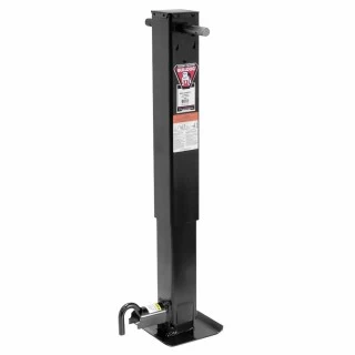 Bulldog Tandem 2-Speed 12,000 lbs Square Trailer Jack Drop Leg w/ Spring Return Planetary Gearbox 26" Lift w/ Crank and Cross Shaft