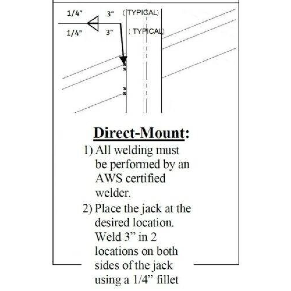 Bulldog Tandem Trailer Jack Landing Gear Set 24K Static 20K Lift Spring Return Drop Leg Complete System