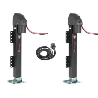 185400 185400 500379 Bulldog Bulldog 24K High Speed Dual Electric Powered Landing Gear Trailer Jack Velocity Series 24" Lift Tandem Remote Bulldog 24K High Speed Dual Electric Powered Landing Gear Trailer Jack Velocity Series 24" Lift w/ Tandem Remote