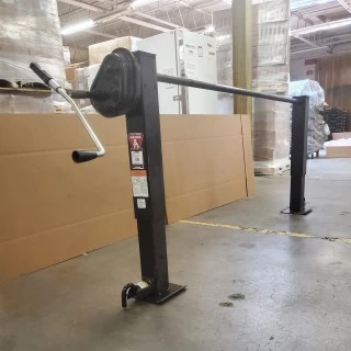500150 Bulldog 24K 2-Speed Heavy Duty Tandem Square Trailer Jack Drop Leg Set w/ Spring Return 26" Lift w/ Cross Shaft Crank Handle Traditional Gearbox Bulldog 24K 2-Speed Heavy Duty Tandem Square Trailer Jack Drop Leg Set w/ Spring Return 26" Lift w/ Cross Shaft Crank Handle Traditional Gearbox