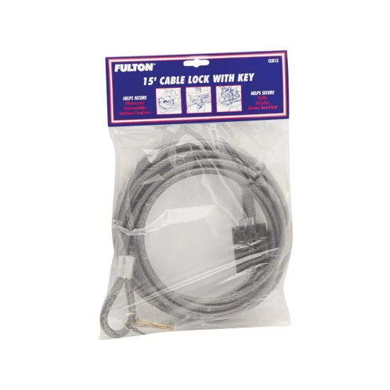 CLK15 0100 Tow Ready 15 Foot Cable Lock Bike Wheels Snowboard Bindings and others Vinyl-Coated Cable 1-1/2" Wide Tow Ready 15 Foot Cable Lock For Bike Wheels Snowboard Bindings and others Vinyl-Coated Cable 1-1/2" Wide