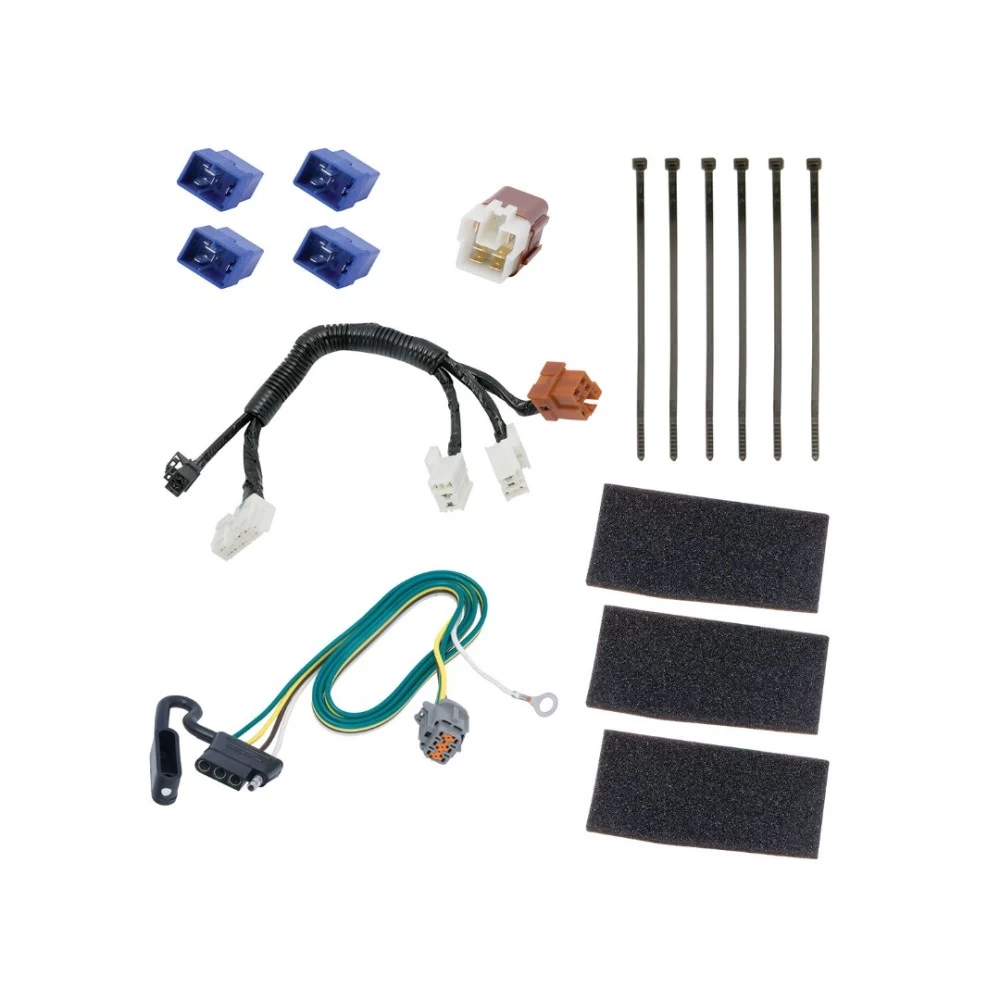 Trailer Tow Hitch For 13-20 Nissan Pathfinder 14-20 INFINITI QX60 Hidden Removable 2" Receiver Complete Package w/ Wiring and 2" Ball