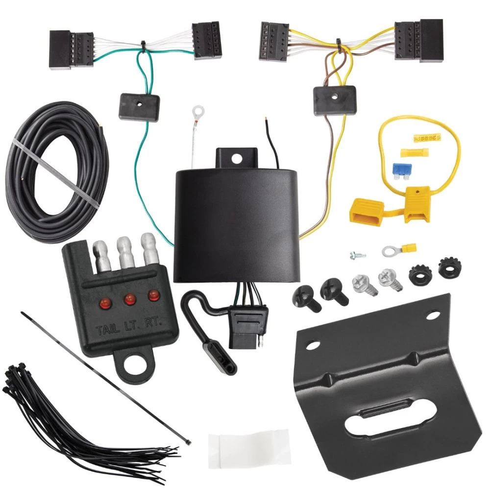 Trailer Wiring and Bracket w/ Light Tester For 15-18 BMW X5 Plug & Play 4-Flat Harness