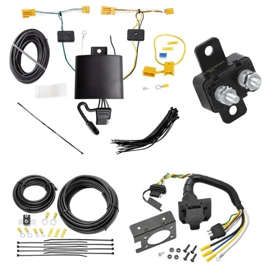 Trailer Hitch 7 Way RV Wiring Kit For 16-22 Mercedes-Benz GLC Except PO3 Premium Package Plug Prong Pin Brake Control Ready