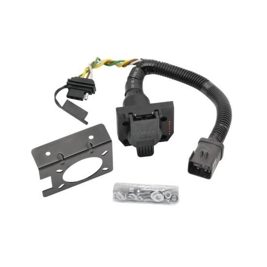 Trailer Hitch Tow Package w/ 7-Way RV Wiring For 07-09 Dodge Freightliner Sprinter 2500 3500 w/o Factory Step Bumper w/ 2" Drop Mount 2" Ball Class 4 2" Receiver