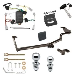 Ultimate Tow Package For 06-15 Honda Civic Trailer Hitch w/ Wiring Draw-Bar Dual 2" and 1-7/8" Ball Lock Bracket Cover 1-1/4" Receiver