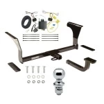 Trailer Tow Hitch For 16-25 Nissan Altima All Models Complete Package w/ Wiring Draw Bar and 1-7/8" Ball
