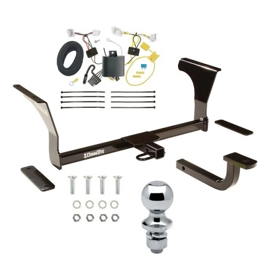 Trailer Tow Hitch For 16-25 Nissan Altima All Models Complete Package w/ Wiring Draw Bar and 1-7/8" Ball