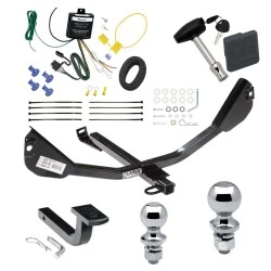Trailer Tow Hitch For 10-15 Chevrolet Camaro Convertible, Exc Ground Effects Deluxe Package Wiring 2" and 1-7/8" Ball and Lock