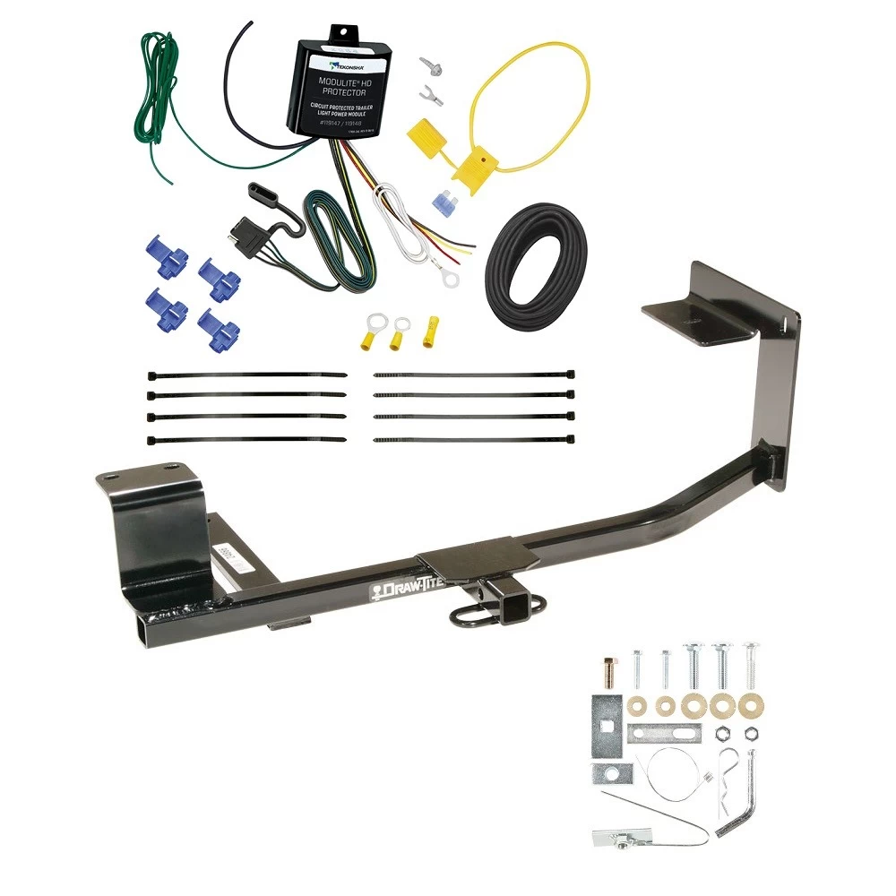 Trailer Hitch w/ Wiring For 06-14 Volkswagen Jetta Sedan Exc TDI 2005 New Body 10-14 Golf Wagon 11-14 SportWagen Exc TDI Class I 1-1/4" Tow Receiver Tekonsha