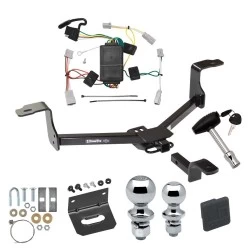 Ultimate Tow Package For 08-12 Honda Accord Coupe & Sedan Trailer Hitch w/ Wiring Draw-Bar Dual 2" and 1-7/8" Ball Lock Bracket Cover 1-1/4" Receiver