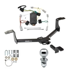 Trailer Tow Hitch For 08-12 Honda Accord Coupe & Sedan Complete Package w/ Wiring Draw Bar and 2" Ball