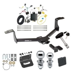 Ultimate Tow Package For 16-17 Honda Accord Coupe Trailer Hitch w/ Wiring Draw-Bar Dual 2" and 1-7/8" Ball Lock Bracket Cover 1-1/4" Receiver