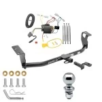 Trailer Tow Hitch For 14-19 Toyota Corolla Sedan Complete Package w/ Wiring Draw Bar and 2" Ball