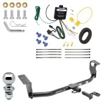 Tow Package For 08-08 Toyota Corolla Trailer Hitch w/ Wiring Draw-Bar 2" Ball 1-1/4" Receiver 