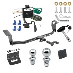 Ultimate Tow Package For 03-13 Toyota Corolla Sedan Trailer Hitch w/ Wiring Draw-Bar Dual 2" and 1-7/8" Ball Lock Bracket Cover 1-1/4" Receiver