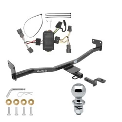 Trailer Tow Hitch For 14-19 KIA Soul w/ LED Taillights Complete Package w/ Wiring Draw Bar and 2" Ball