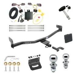 Ultimate Tow Package For 14-19 KIA Soul w/o LED Taillights Trailer Hitch w/ Wiring Draw-Bar Dual 2" and 1-7/8" Ball Lock Bracket Cover 1-1/4" Receiver