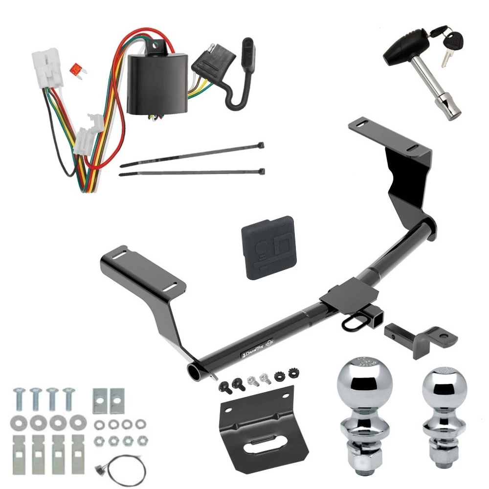 Ultimate Tow Package For 13-13 Subaru XV Crosstrek 14-15 (Except Hybrid) Trailer Hitch w/ Wiring Draw-Bar Dual 2" and 1-7/8" Ball Lock Bracket Cover 1-1/4" Receiver