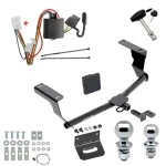 Ultimate Tow Package For 13-13 Subaru XV Crosstrek 14-15 (Except Hybrid) Trailer Hitch w/ Wiring Draw-Bar Dual 2" and 1-7/8" Ball Lock Bracket Cover 1-1/4" Receiver